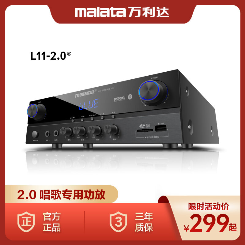 Wanlida L11 Bluetooth 2.0 Power Amplifier Household KTV Karaoke Speaker High Power Professional Audio Amplifier