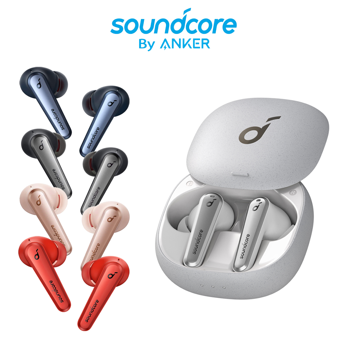 Soundcore by Anker Soundcore Liberty Air 2 Pro True Wireless Earbuds Wireless Bluetooth Earphone, Targeted Active Noise Cancelling, PureNote Technology, 6 Mics for Calls, 26H Playtime, HearID Personal